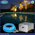 Fiber optic preimeter lights for pool with LED 80W emitter and Mitsubishi side emitting fibre